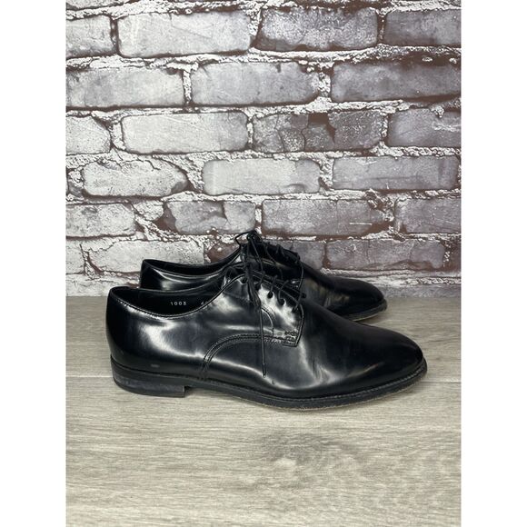 Doucal’s Handmade Black Leather Lace Derby Oxfords Dress Shoes Men Sz 40EU/7M US main image 5